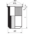 blindklinkmoer aluminium m4 kvk klemborging 0.5-3.0 250 stuks